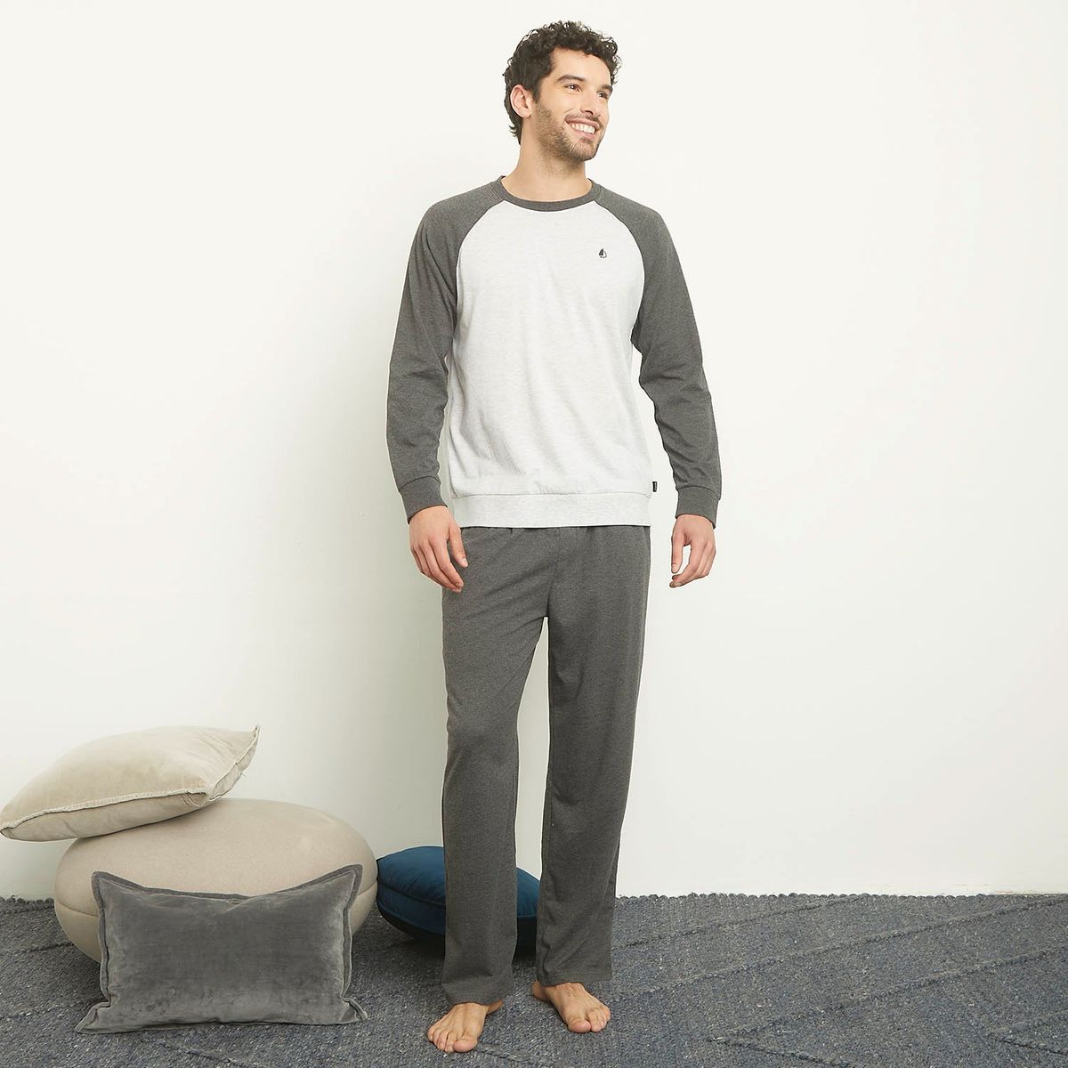 NEWPORT - Pijama Newport Algodón Manga Larga Hombre