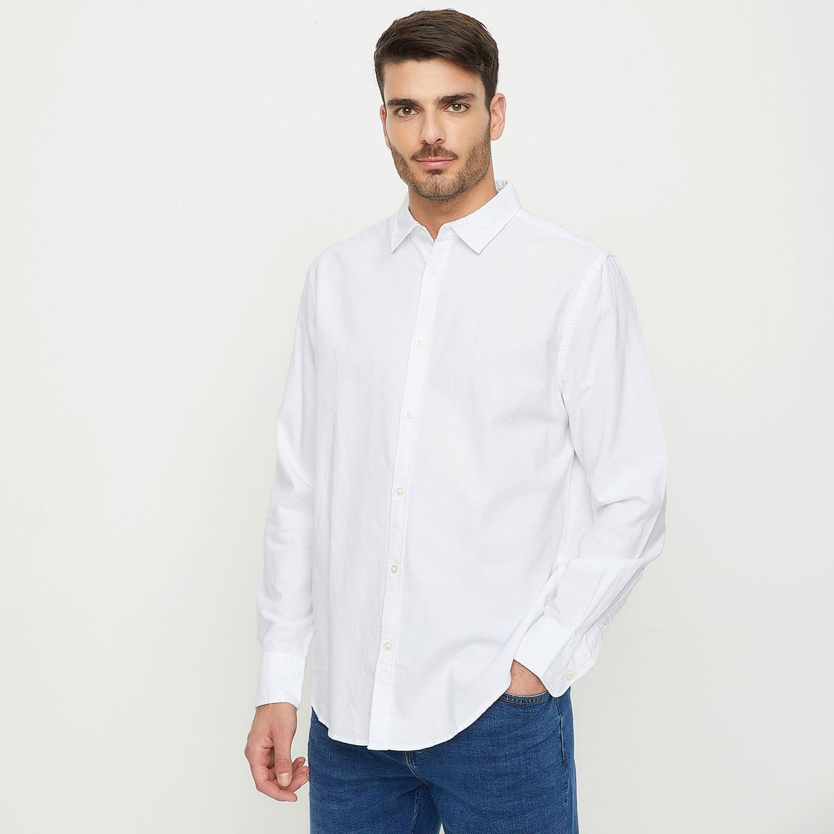 BASEMENT - Camisa 100% Algodón Hombre Basement