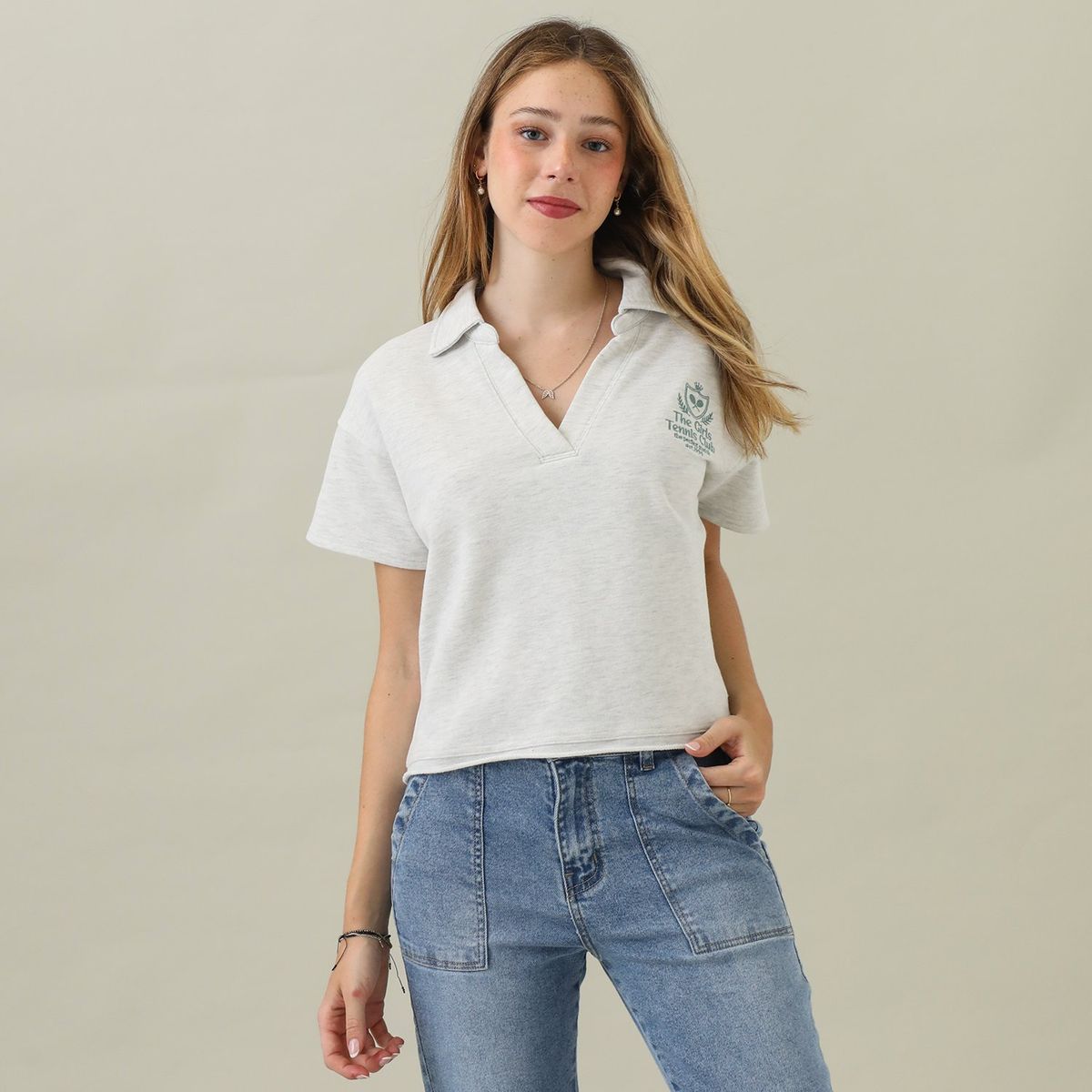 AMERICAN ABBEY - Polo Manga Corta Algodón Mujer American Abbey