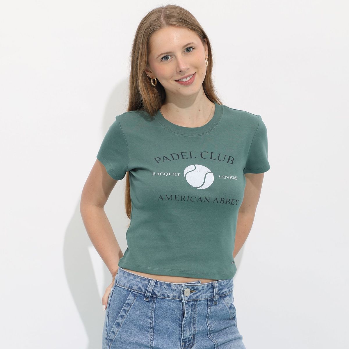 AMERICAN ABBEY - Polo Manga Corta 100% Algodón Mujer American Abbey