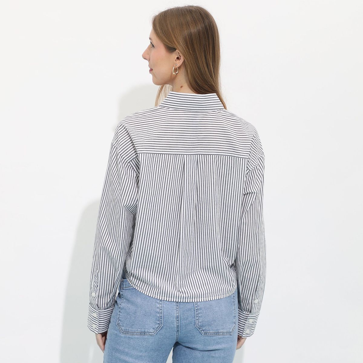 AMERICAN ABBEY - Blusa Manga Larga 100% Algodón Mujer American Abbey