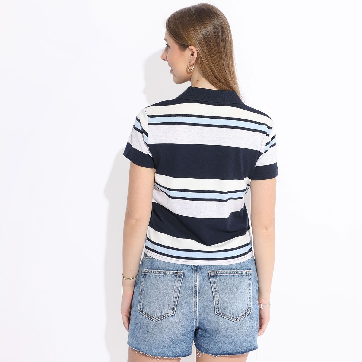 AMERICAN ABBEY - Polo Manga Corta 100% Algodón Mujer American Abbey