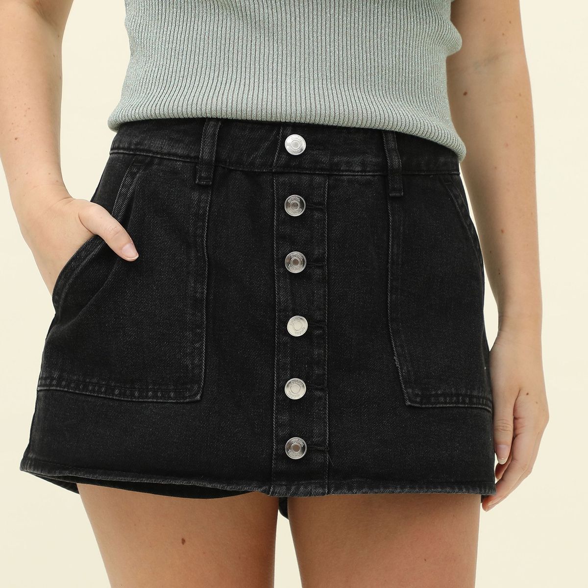 SYBILLA - Falda Corta 100% Algodón Mujer Sybilla