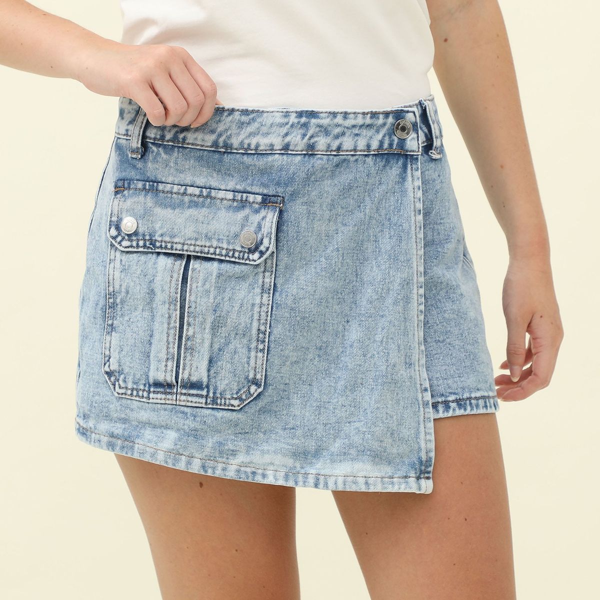 SYBILLA - Falda Corta 100% Algodón Mujer Sybilla