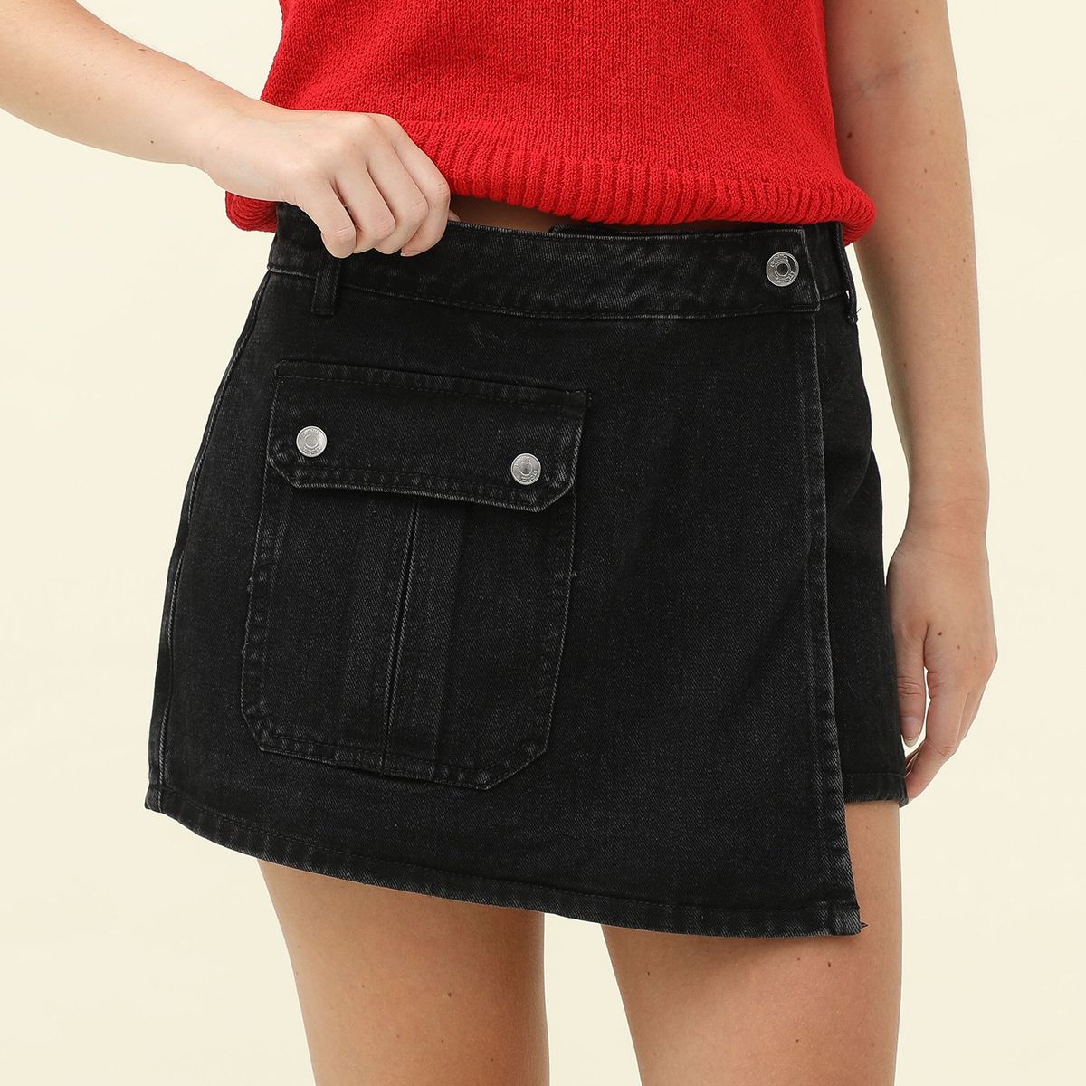 SYBILLA - Falda Corta 100% Algodón Mujer Sybilla