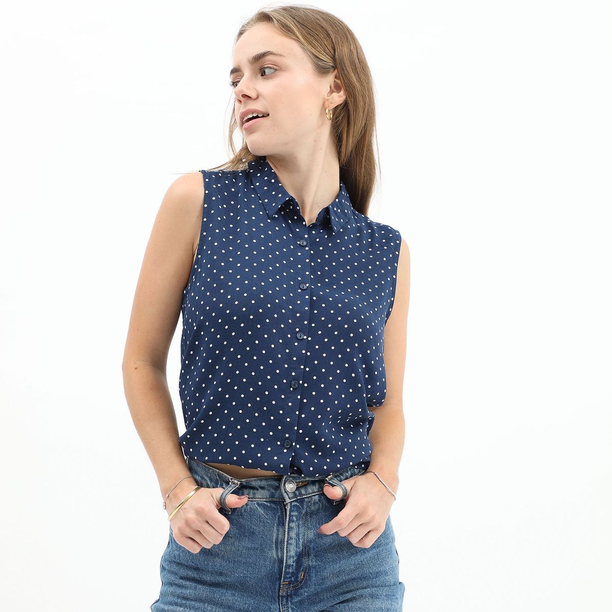 SYBILLA - Blusa Sin Mangas Mujer Sybilla