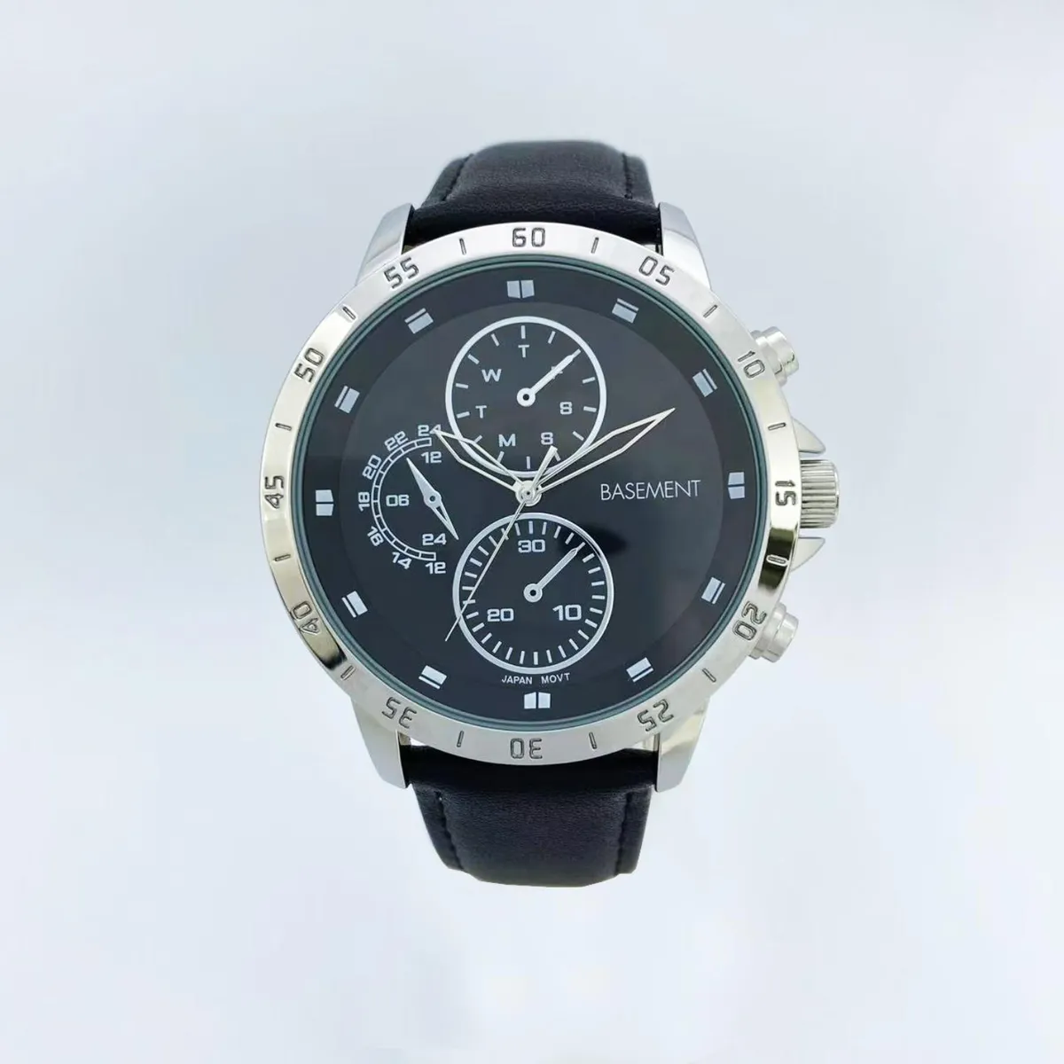 BASEMENT - Reloj Cuero Plata Hombre Basement