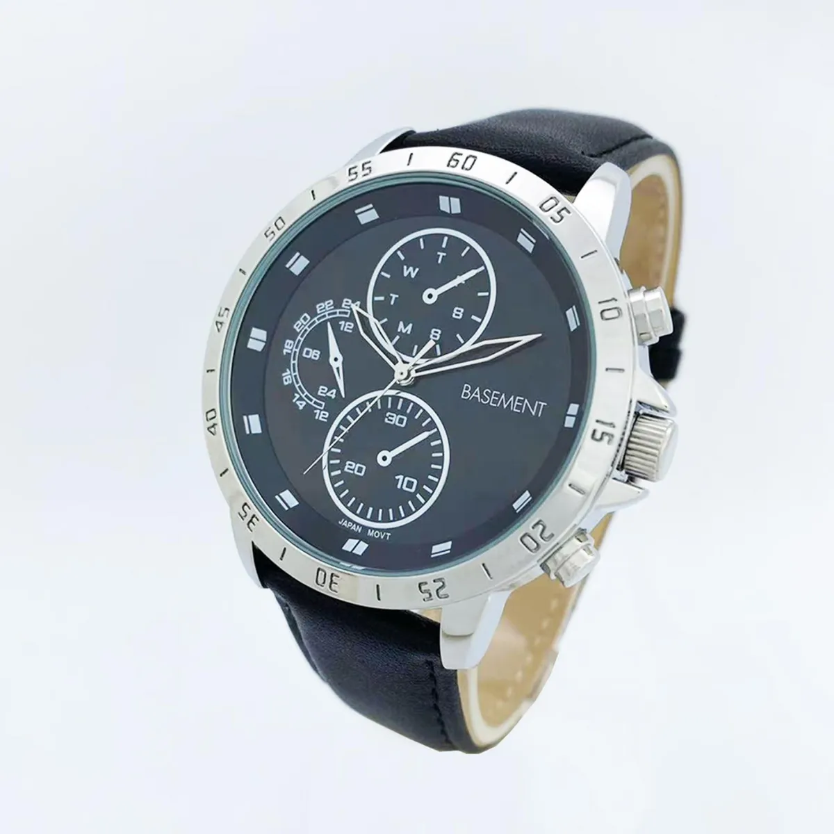 BASEMENT - Reloj Cuero Plata Hombre Basement