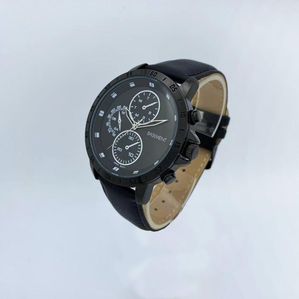 BASEMENT - Reloj Cuero Negro Hombre Basement