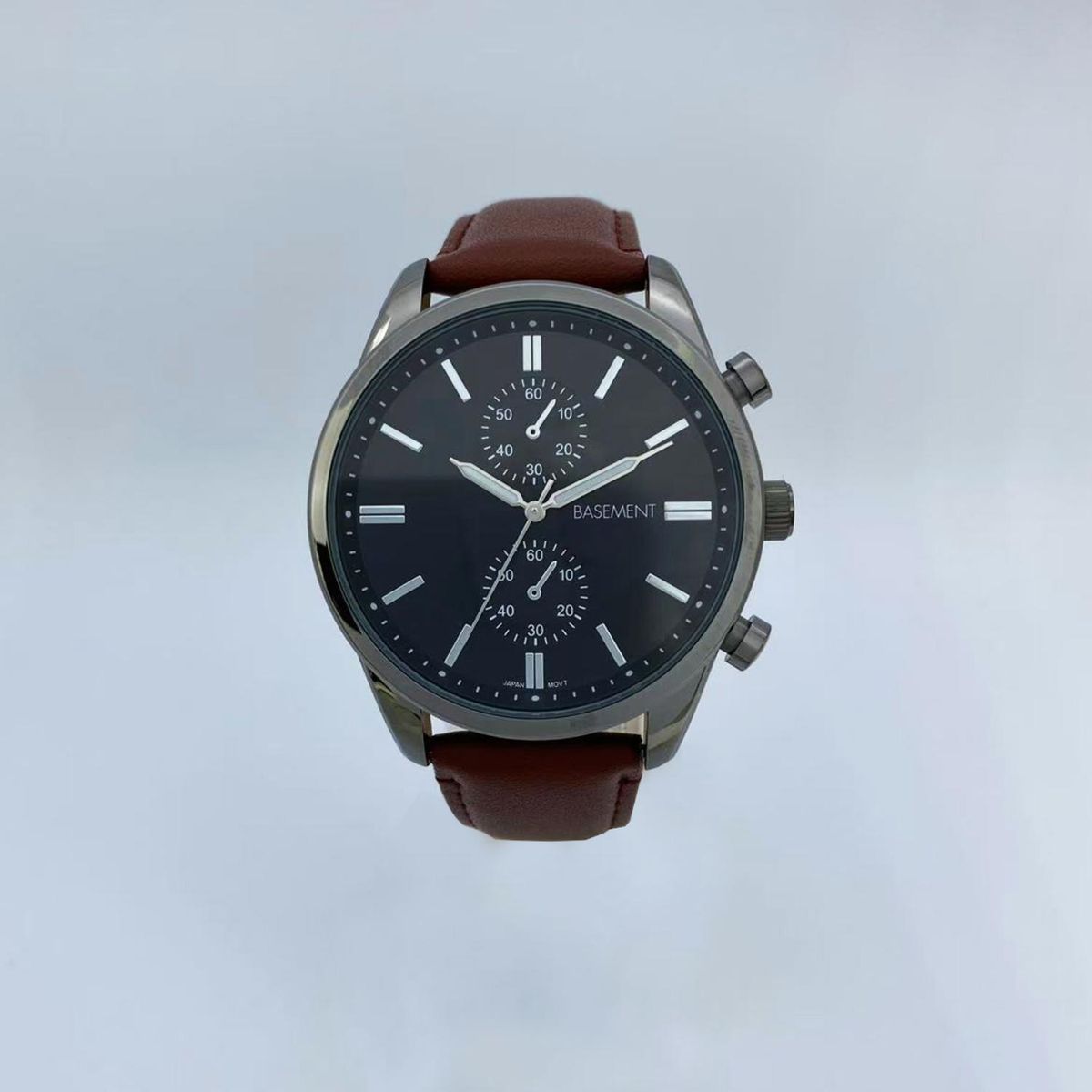 BASEMENT - Reloj Cuero Negro Hombre Basement