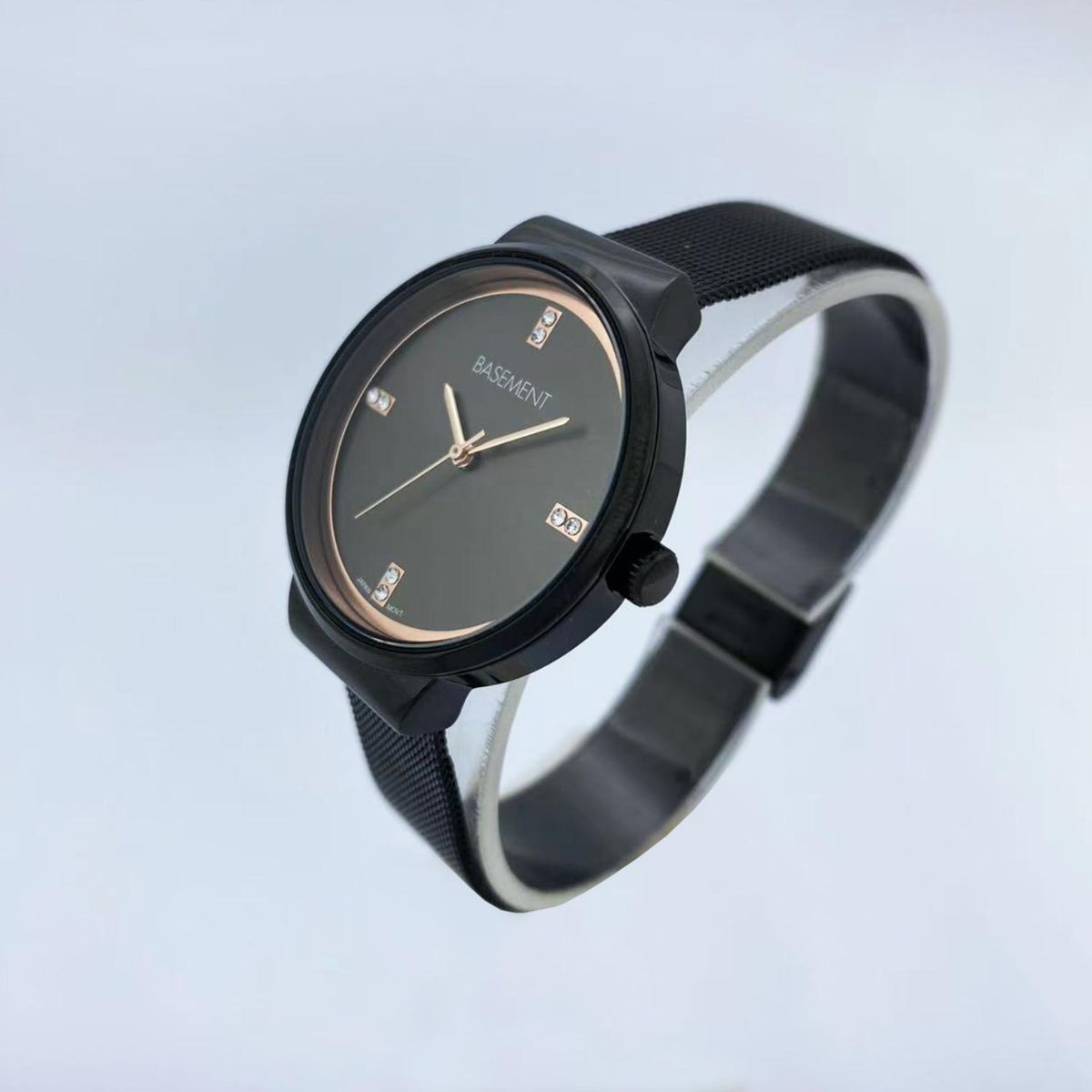 BASEMENT - Reloj Metal Negro Mujer Basement