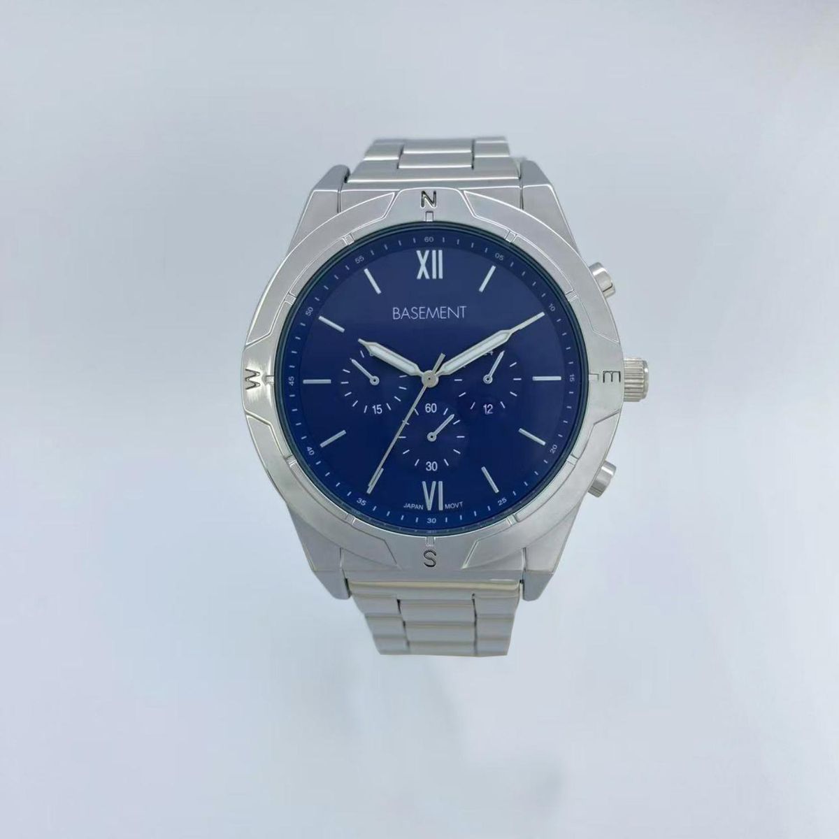 BASEMENT - Reloj Metal Plata Hombre Basement