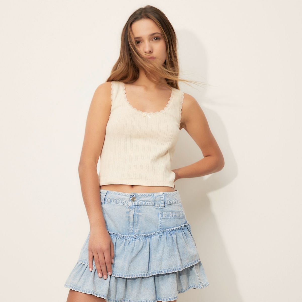 SYBILLA - Polo Sin Mangas 100% Algodón Mujer Sybilla