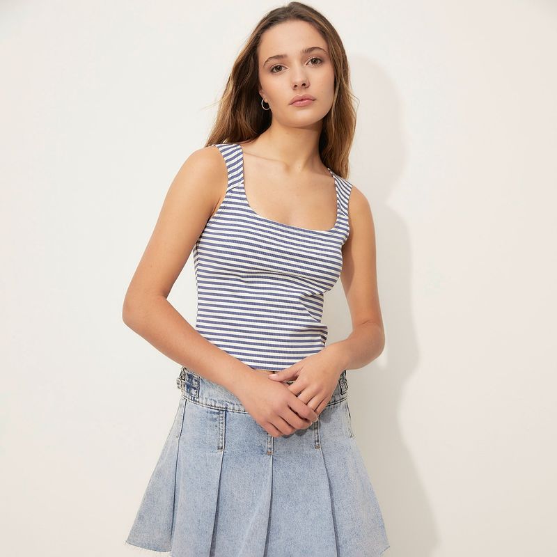 SYBILLA - Polo Sin Mangas Casual Mujer Sybilla