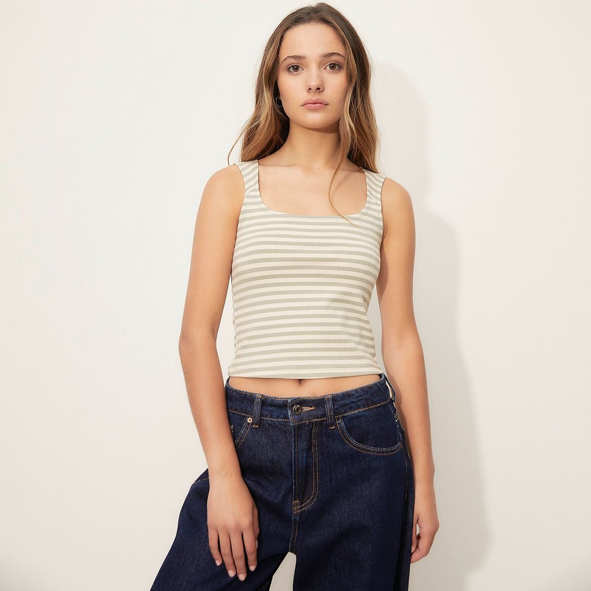 SYBILLA - Polo Sin Mangas Casual Mujer Sybilla