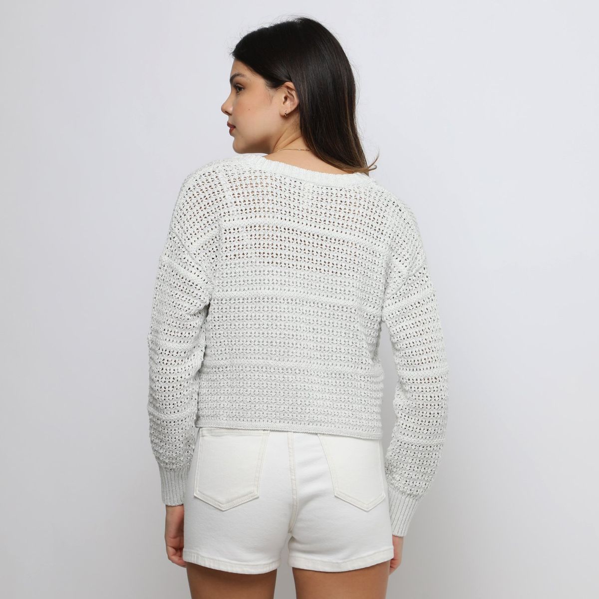 DOO AUSTRALIA - Cardigan Doo Australia Jaspeado Manga Larga Algodón Mujer