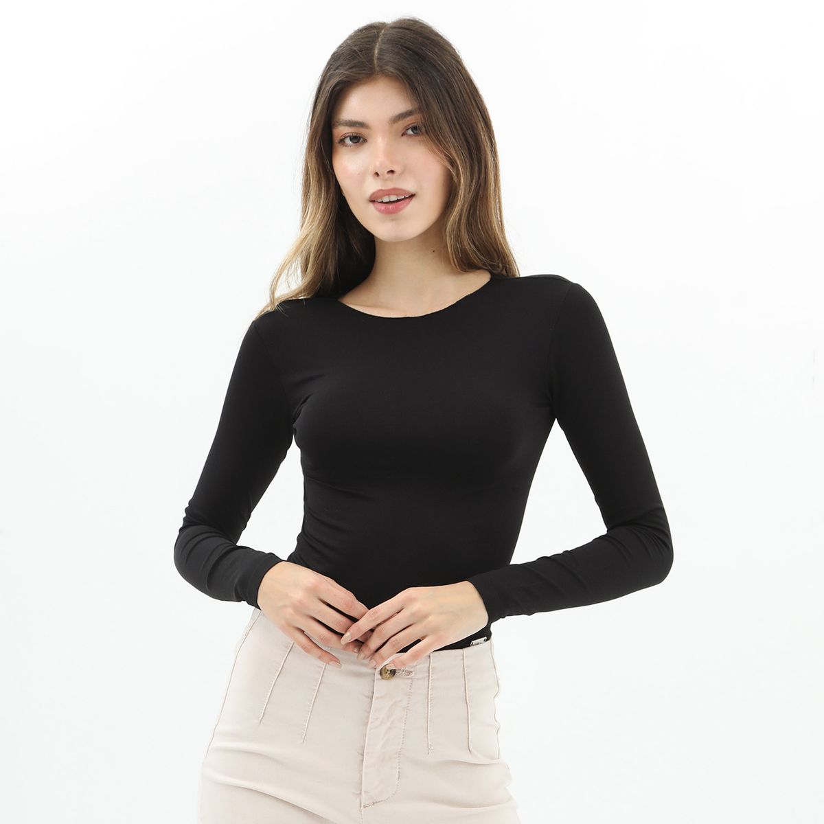 MOSSIMO - Body Manga Larga Mujer Mossimo