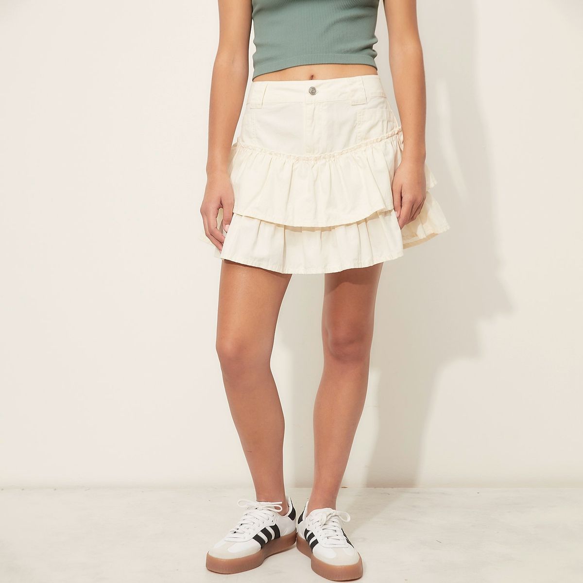 SYBILLA - Falda Corta 100% Algodón Mujer Sybilla