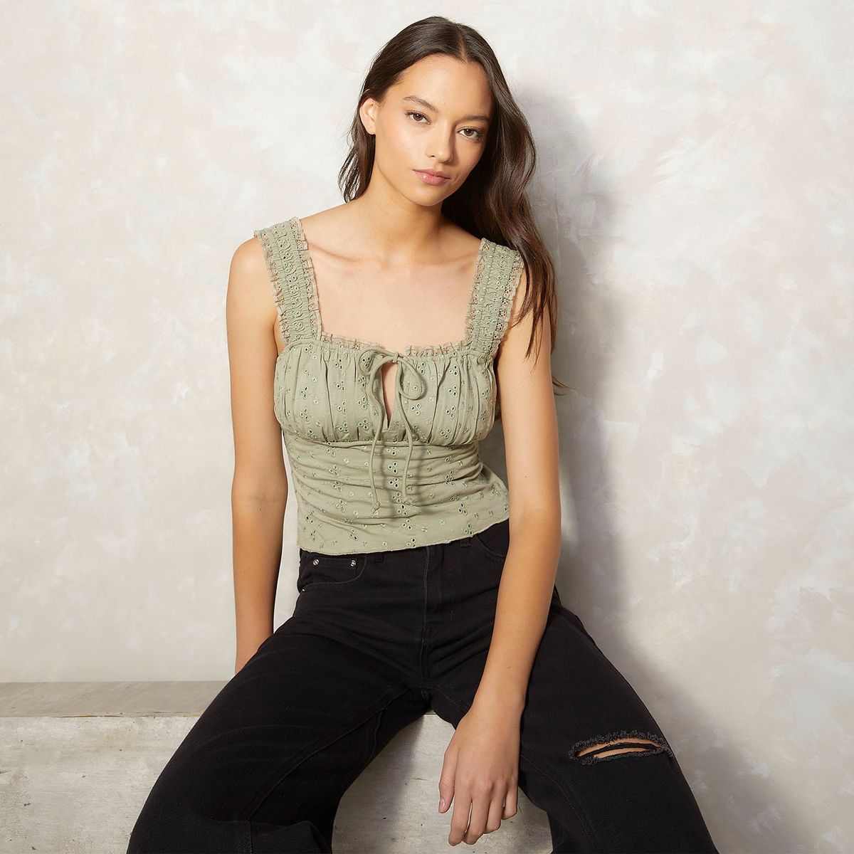 SYBILLA - Polo Sin Mangas Algodón Mujer Sybilla