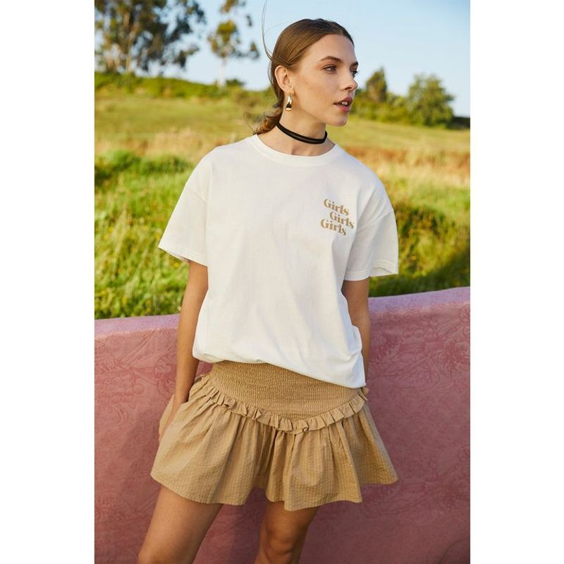 SYBILLA - Falda Corta 100% Algodón Mujer Sybilla