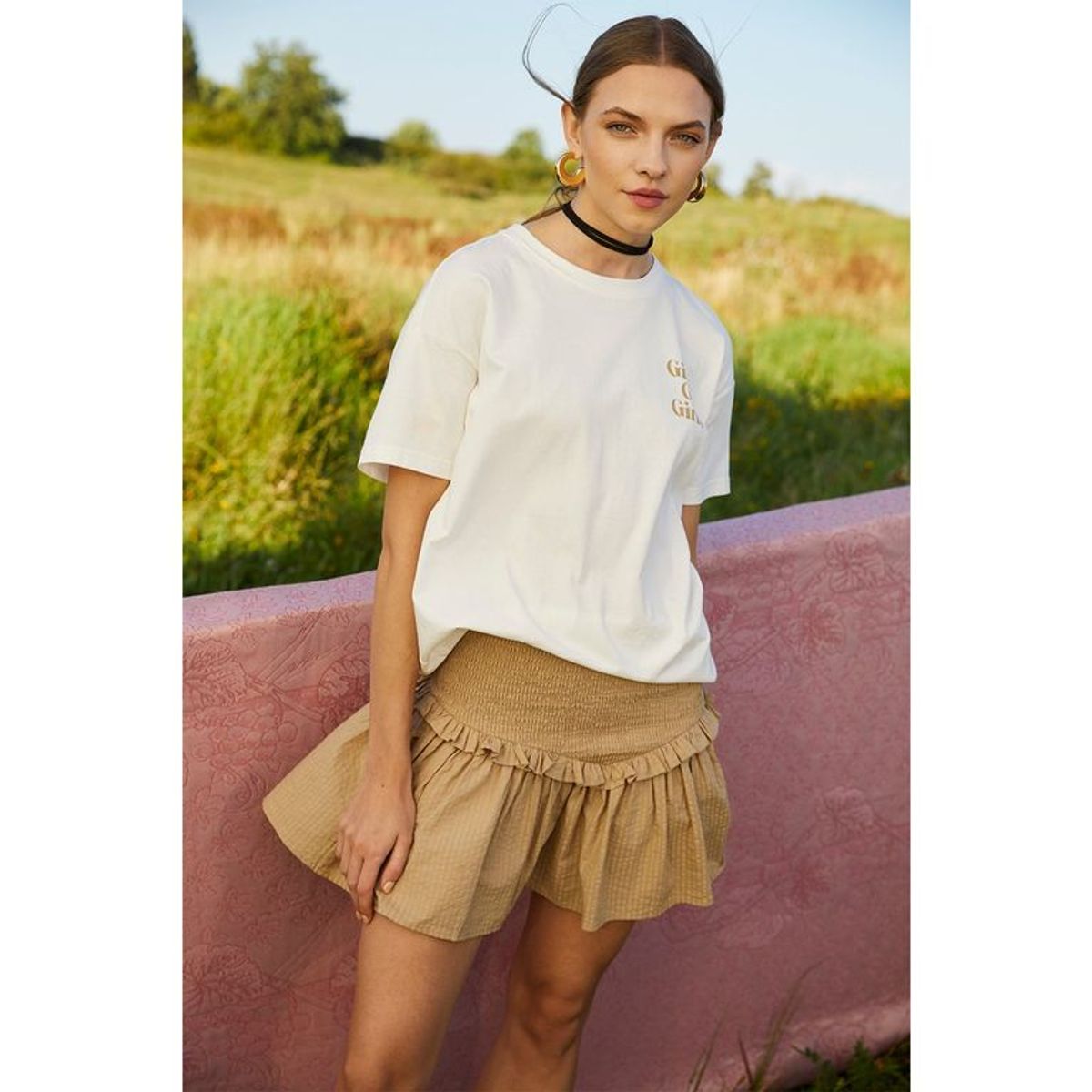 SYBILLA - Falda Corta 100% Algodón Mujer Sybilla