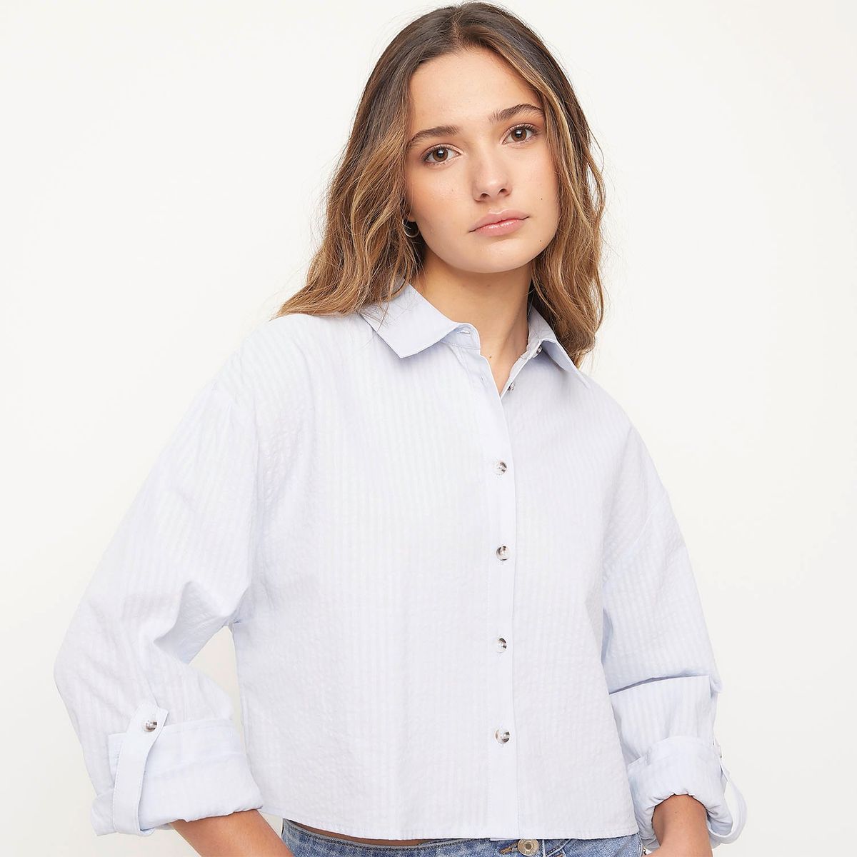 SYBILLA - Blusa Manga Larga 100% Algodón Mujer Sybilla