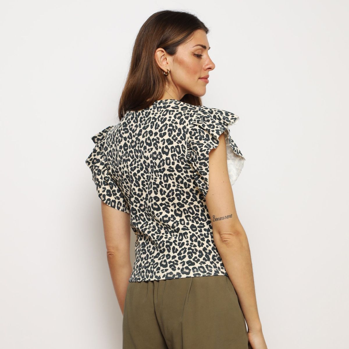 BASEMENT - Polo Manga Corta con Volantes Basement Algodón Mujer