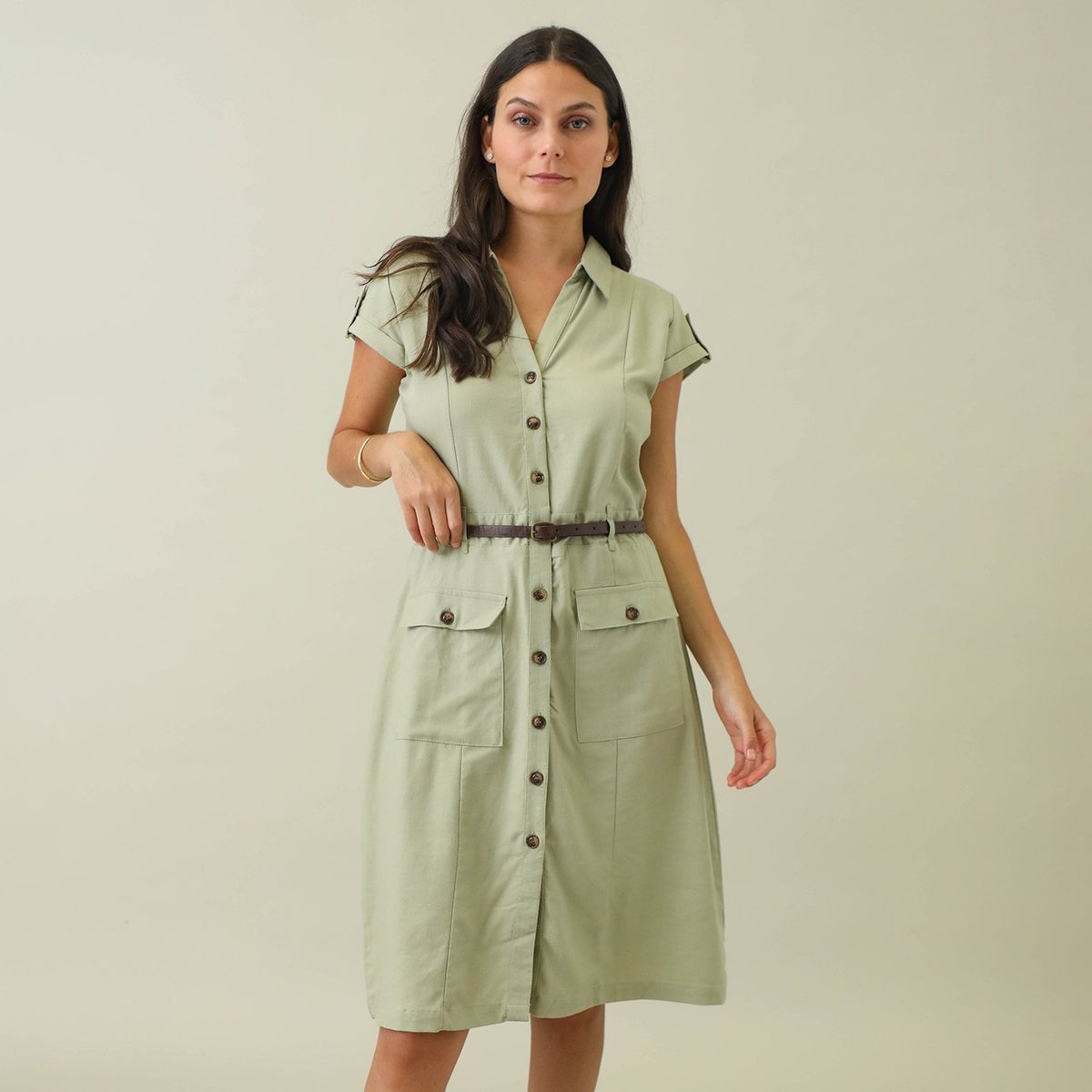 APOLOGY - Vestido Corto Lino Mujer Apology