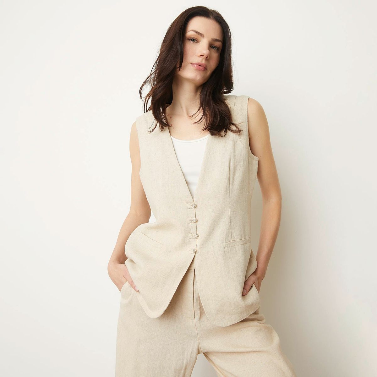 APOLOGY - Chaleco Lino Mujer Apology
