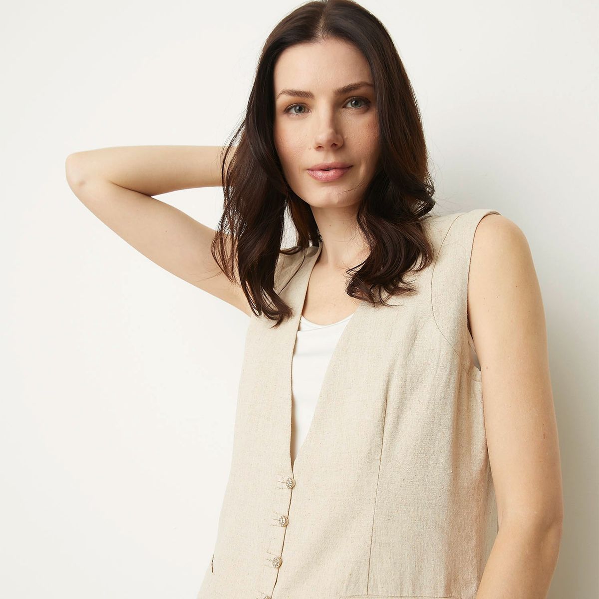 APOLOGY - Chaleco Lino Mujer Apology