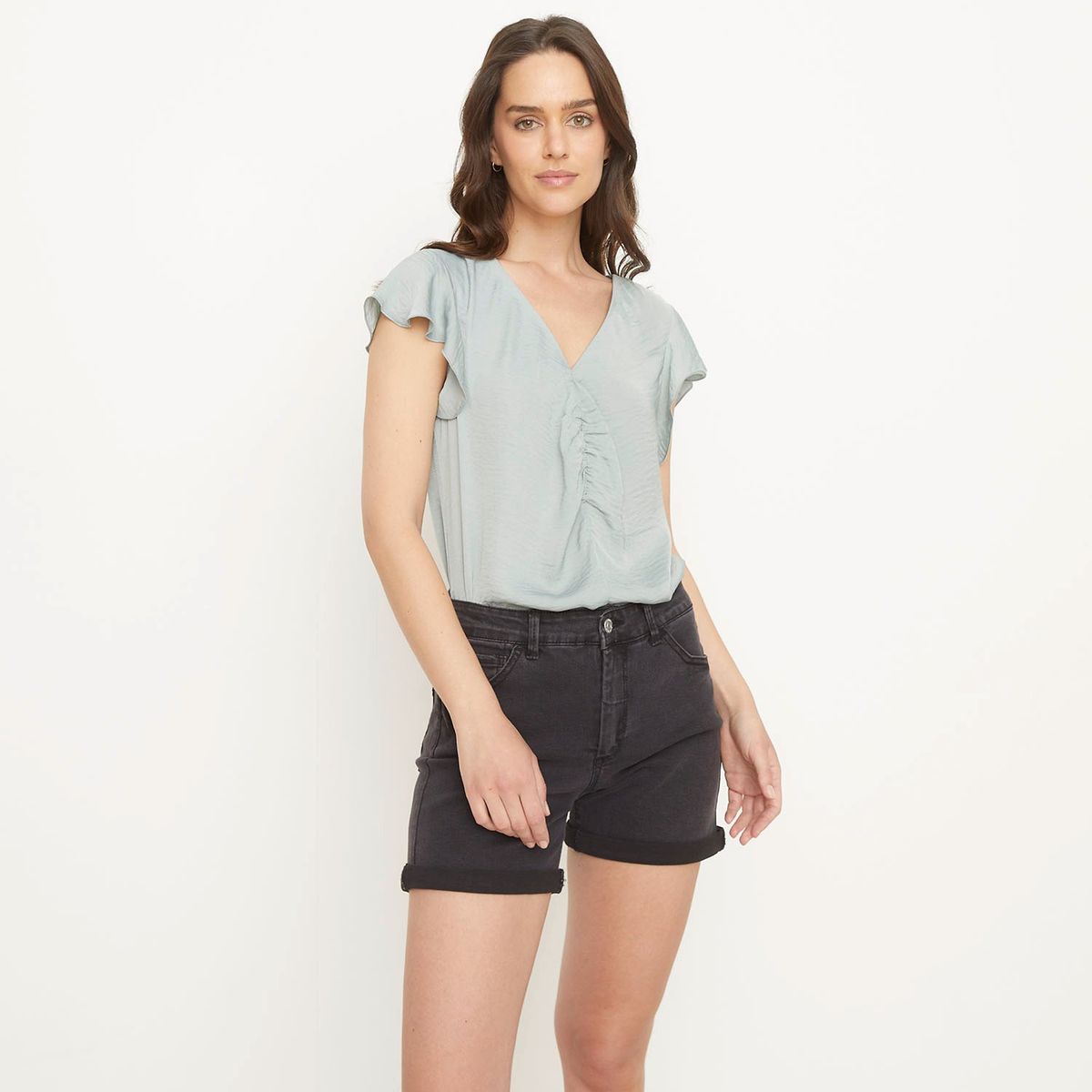 UNIVERSITY CLUB - Blusa Manga Corta Casual Mujer University Club