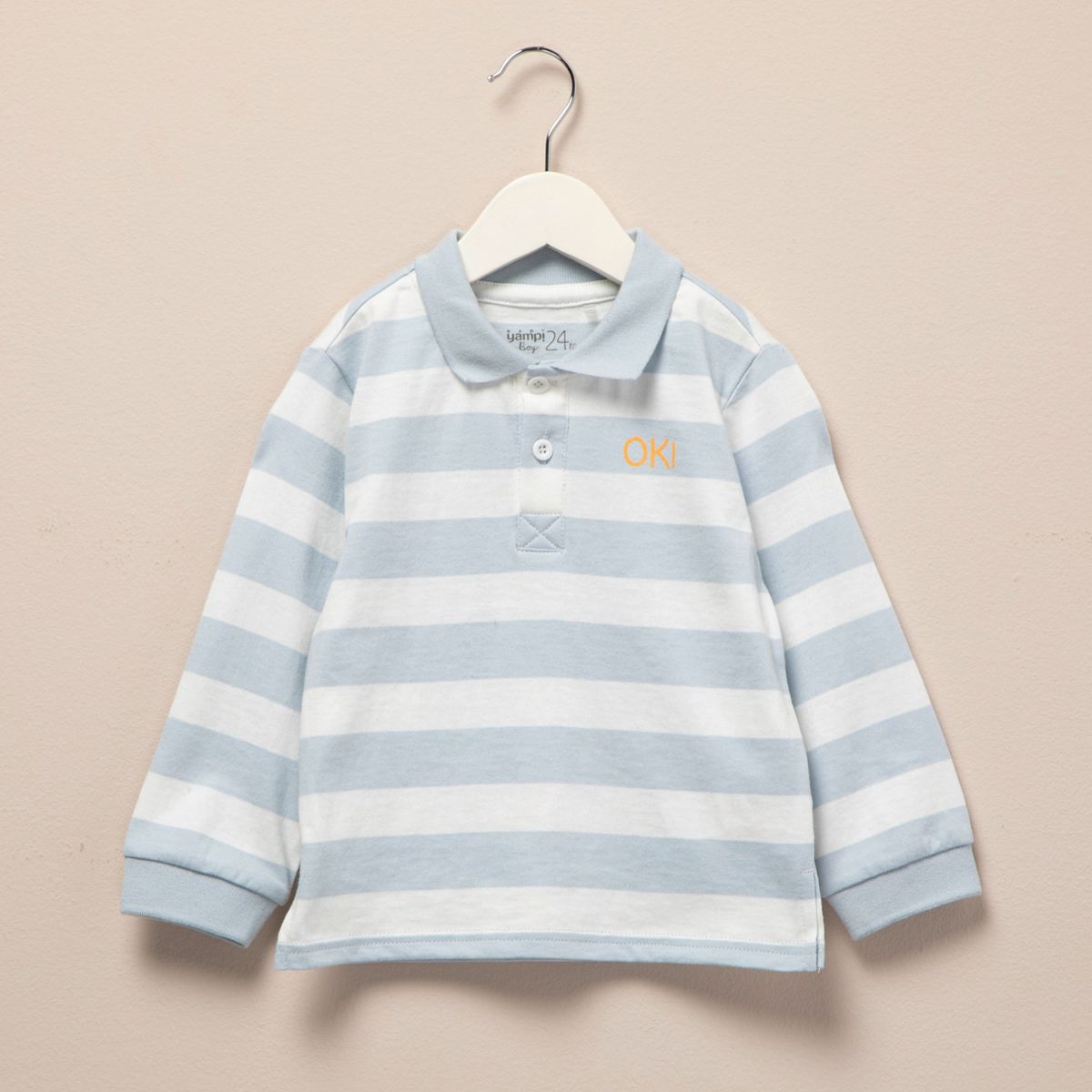 YAMP - Polo Manga Larga Yamp Casual Algodón Bebé Niño Rayada