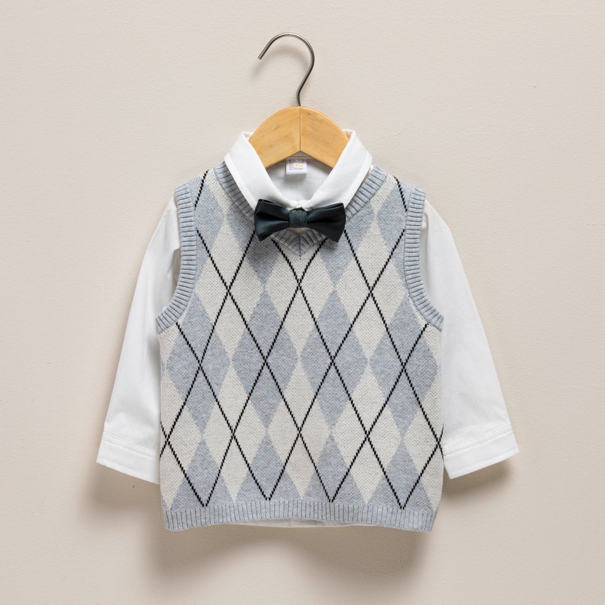 YAMP - Conjunto Chaleco Camisa y Corbatin Bebé Niño Yamp Algodón