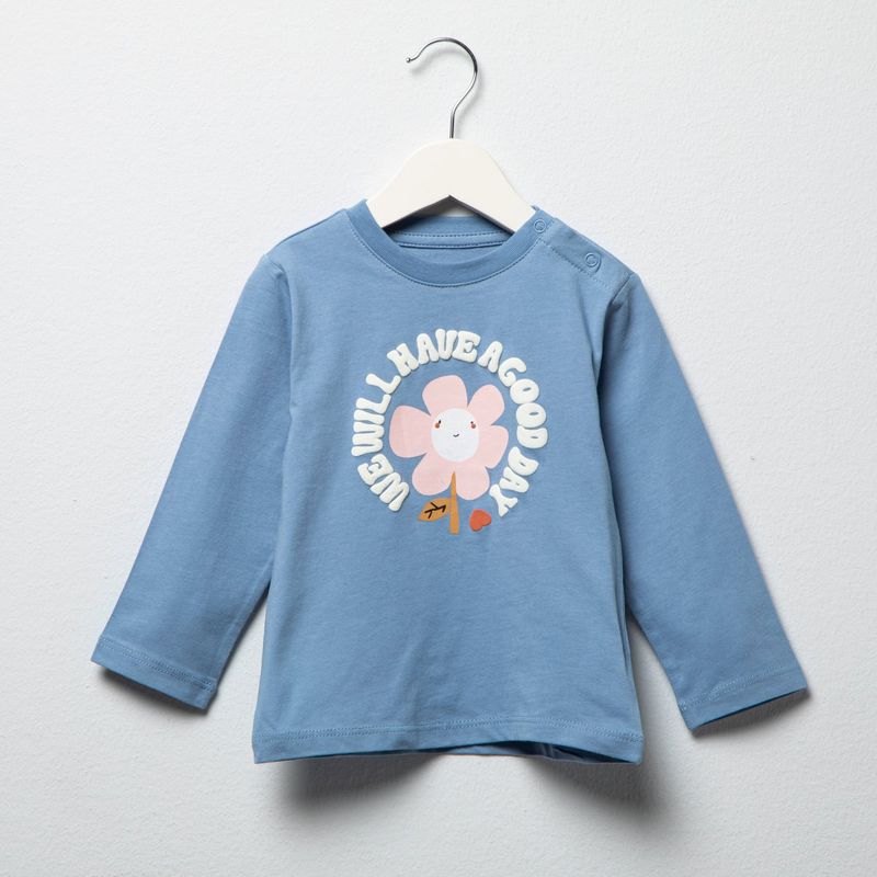 YAMP - Polo Manga Larga Algodón Bebé Niña Yamp Estampada