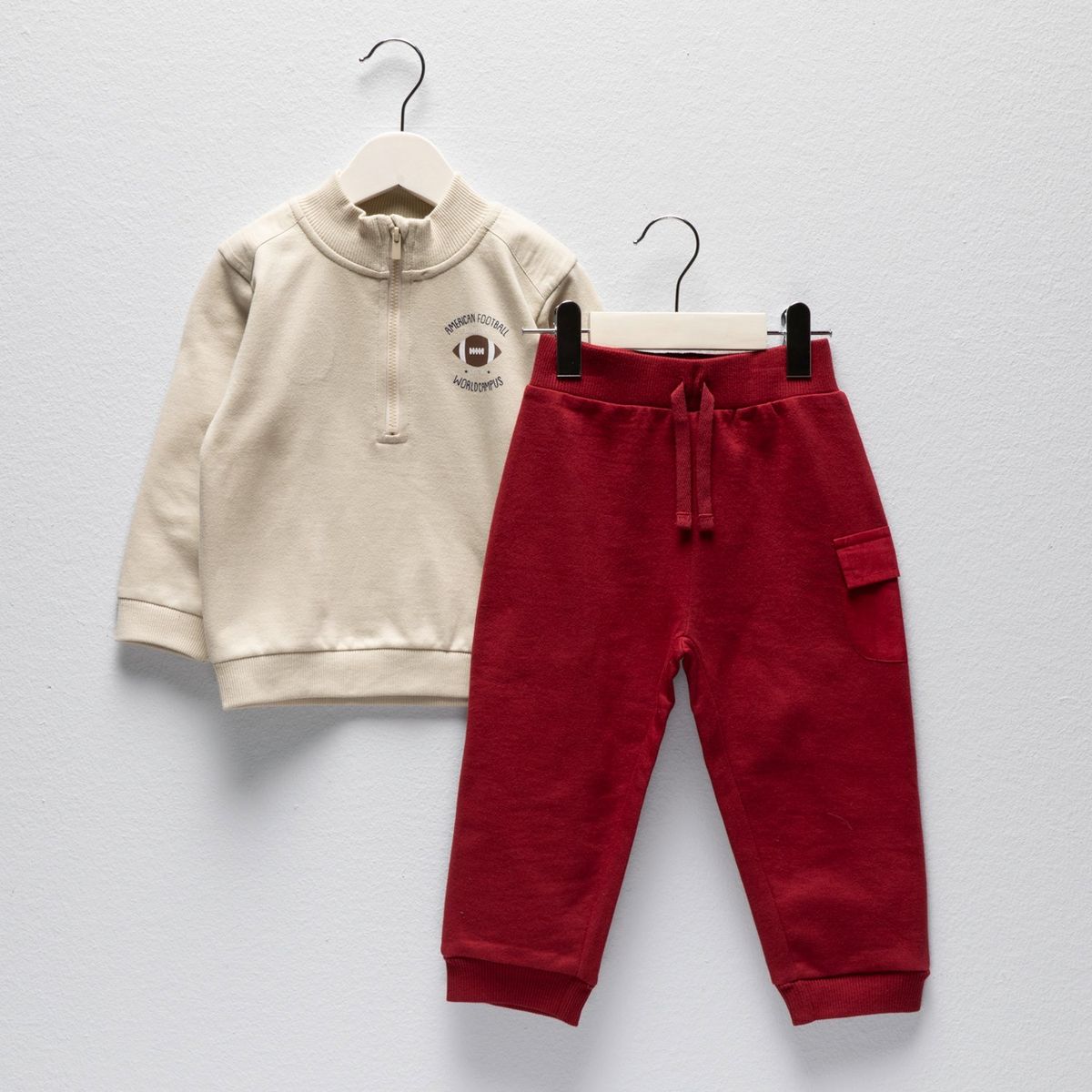 YAMP - Conjunto Yamp Bebé Niño Polera y Pantalón Buzo Algodón