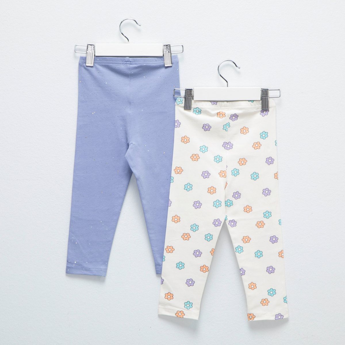 YAMP - Pack de 2 Leggins Yamp Algodón Bebé Niña Estampado y Liso