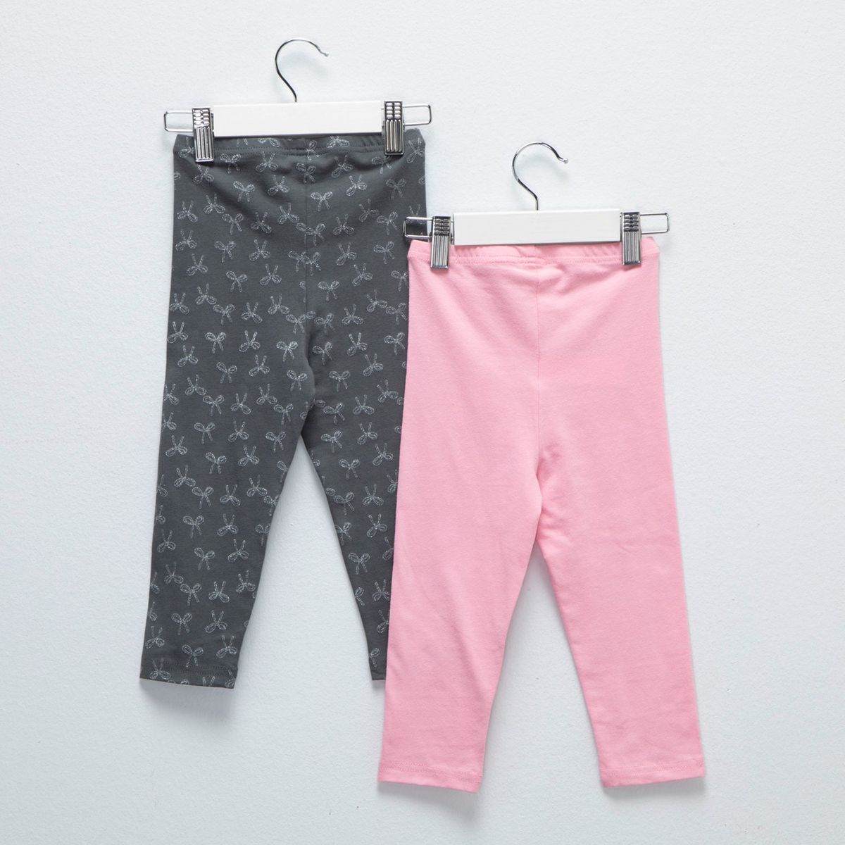 YAMP - Pack de 2 Leggins Yamp Algodón Bebé Niña Estampado y Liso