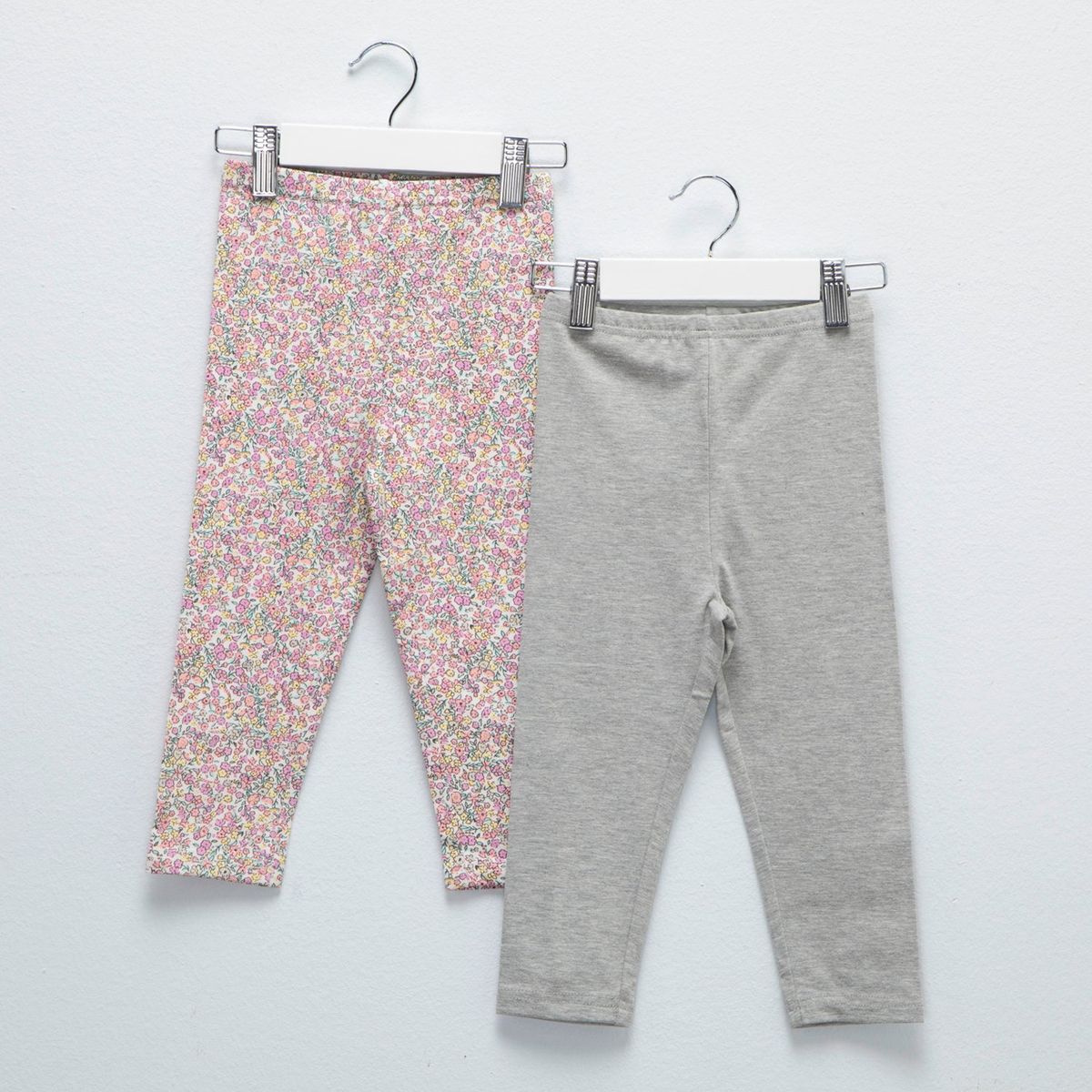 YAMP - Pack de 2 Leggins Yamp Algodón Bebé Niña Estampado y Liso