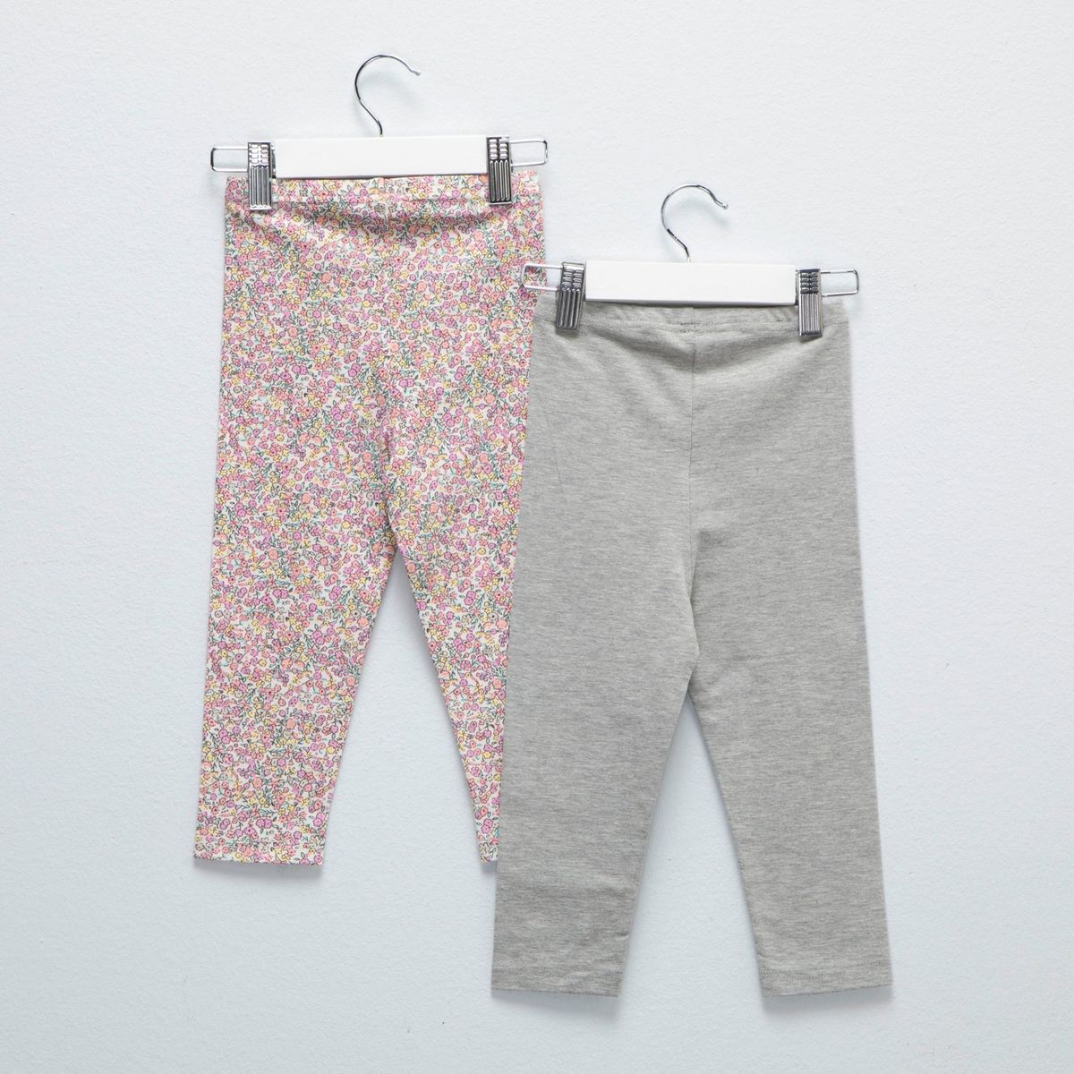 YAMP - Pack de 2 Leggins Yamp Algodón Bebé Niña Estampado y Liso