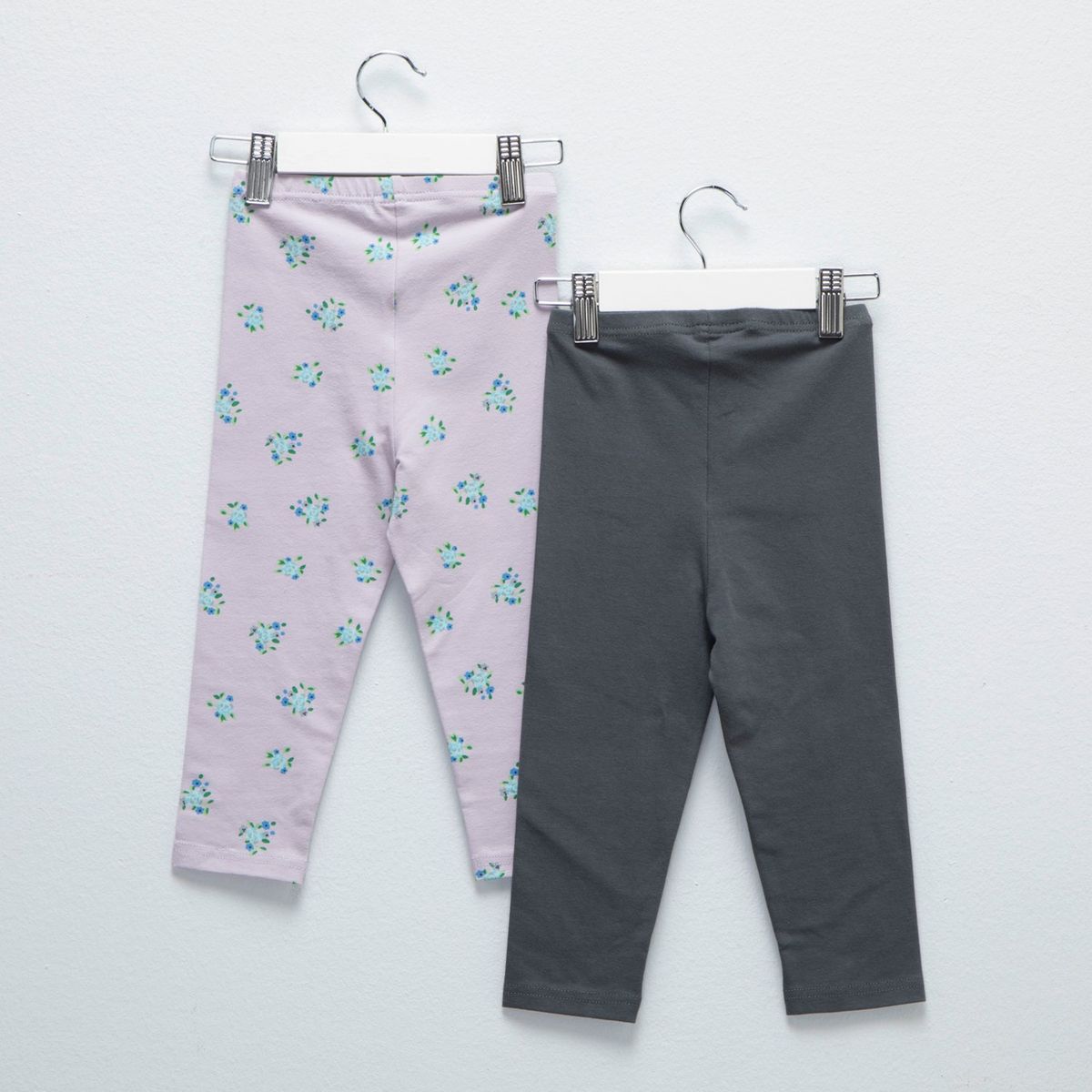 YAMP - Pack de 2 Leggins Yamp Algodón Bebé Niña Estampado y Liso