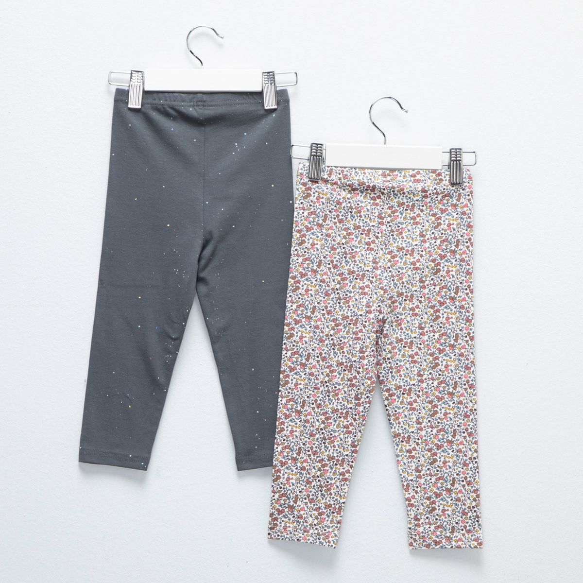 YAMP - Pack de 2 Leggins Yamp Algodón Bebé Niña Estampado y Liso