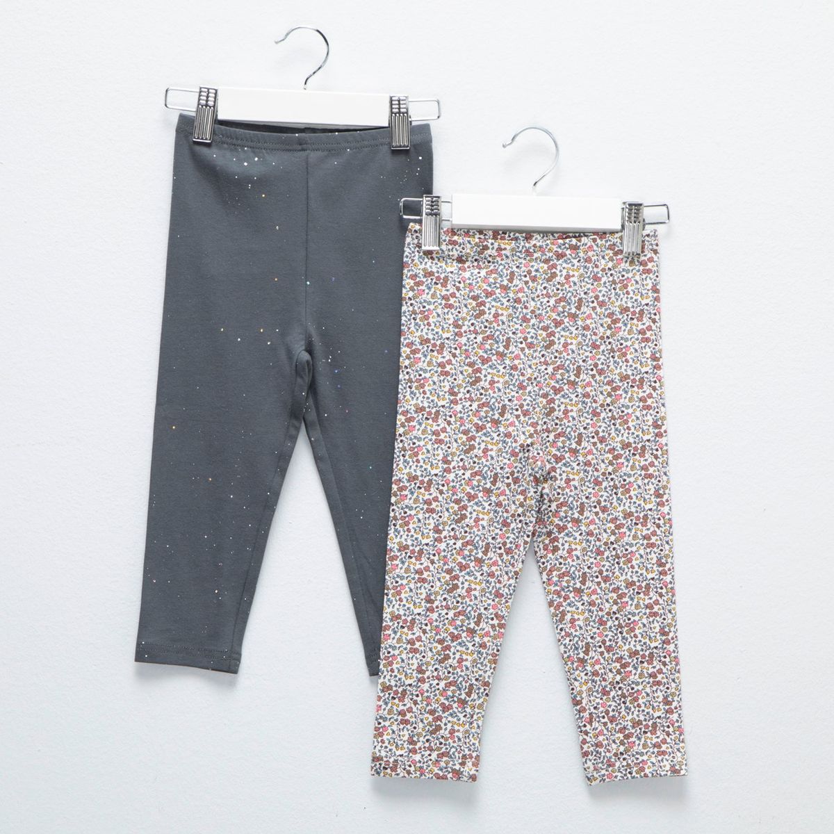 YAMP - Pack de 2 Leggins Yamp Algodón Bebé Niña Estampado y Liso