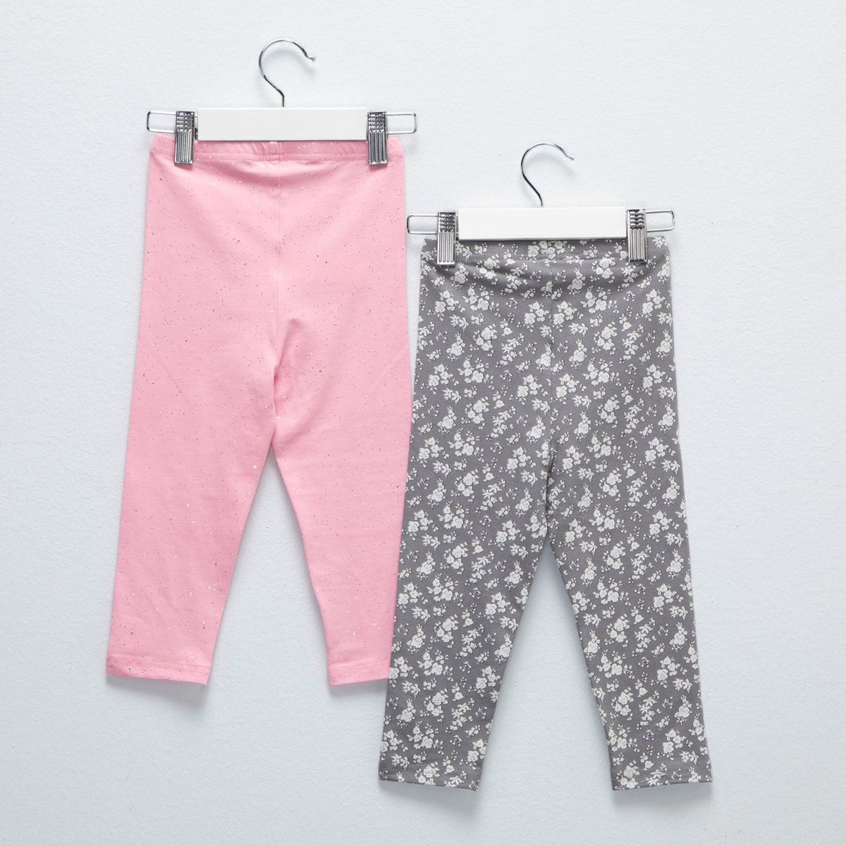 YAMP - Pack de 2 Leggins Yamp Algodón Bebé Niña Estampado y Liso