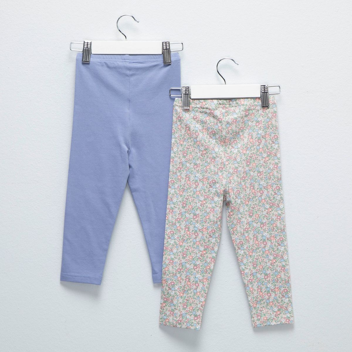 YAMP - Pack de 2 Leggins Yamp Algodón Bebé Niña Estampado y Liso