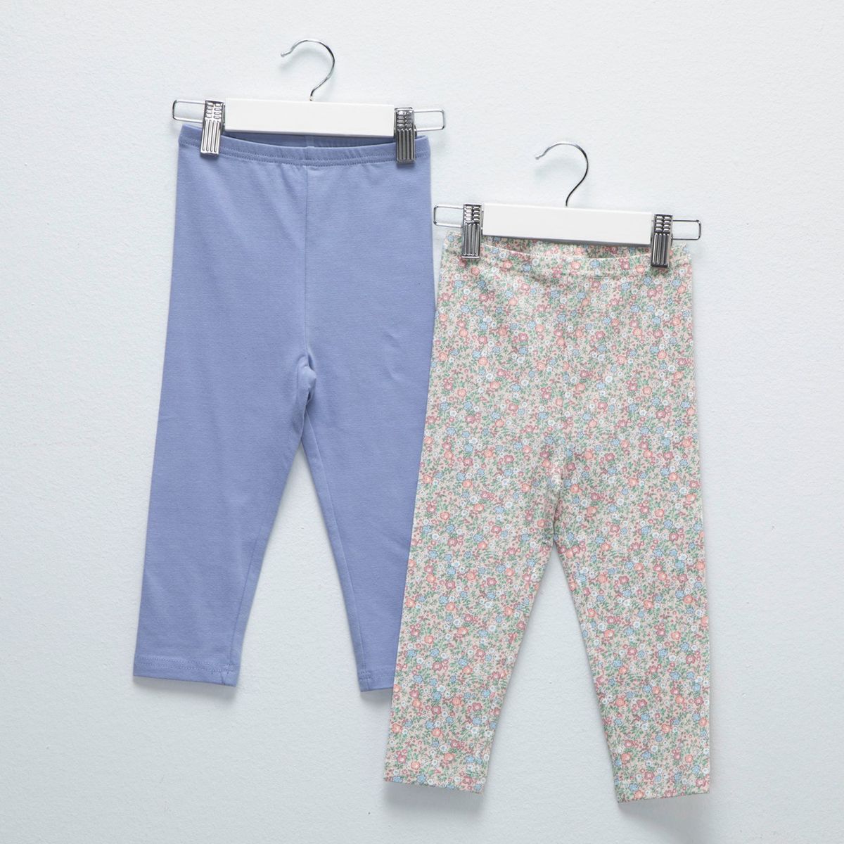 YAMP - Pack de 2 Leggins Yamp Algodón Bebé Niña Estampado y Liso