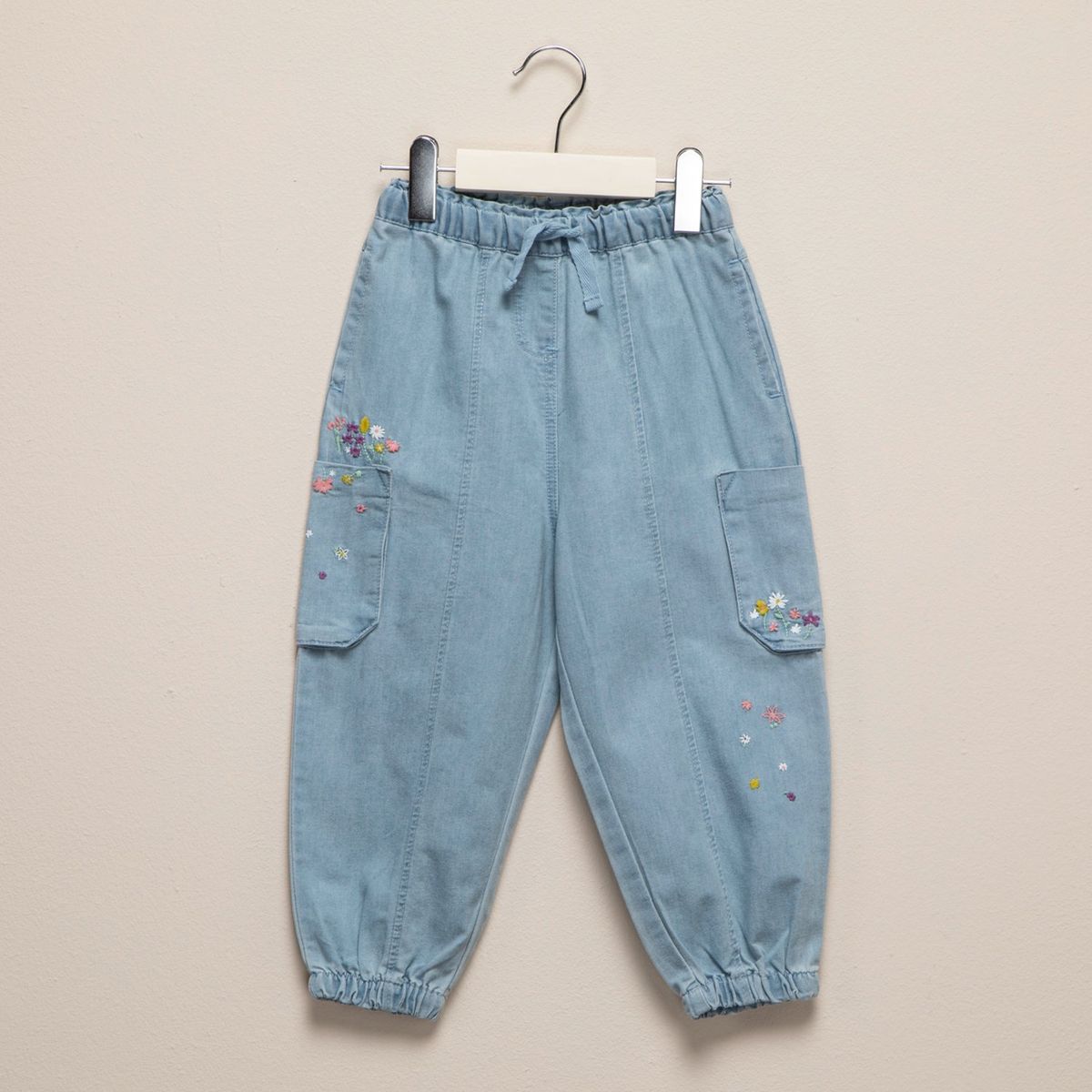 YAMP - Pantalón Cargo Yamp Bebé Niña Algodón Diseño Floral