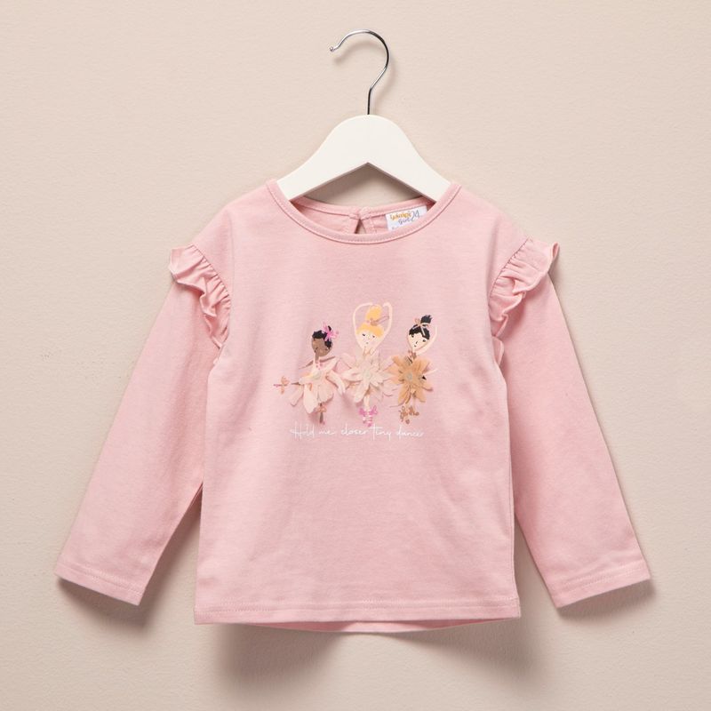 YAMP - Polo Manga Larga Algodón Bebé Niña Yamp Estampada