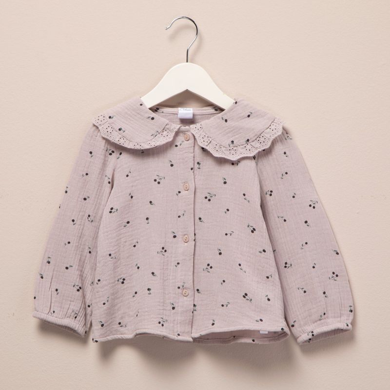 YAMP - Blusa Yamp Manga Larga Algodón Bebé Niña Estampada