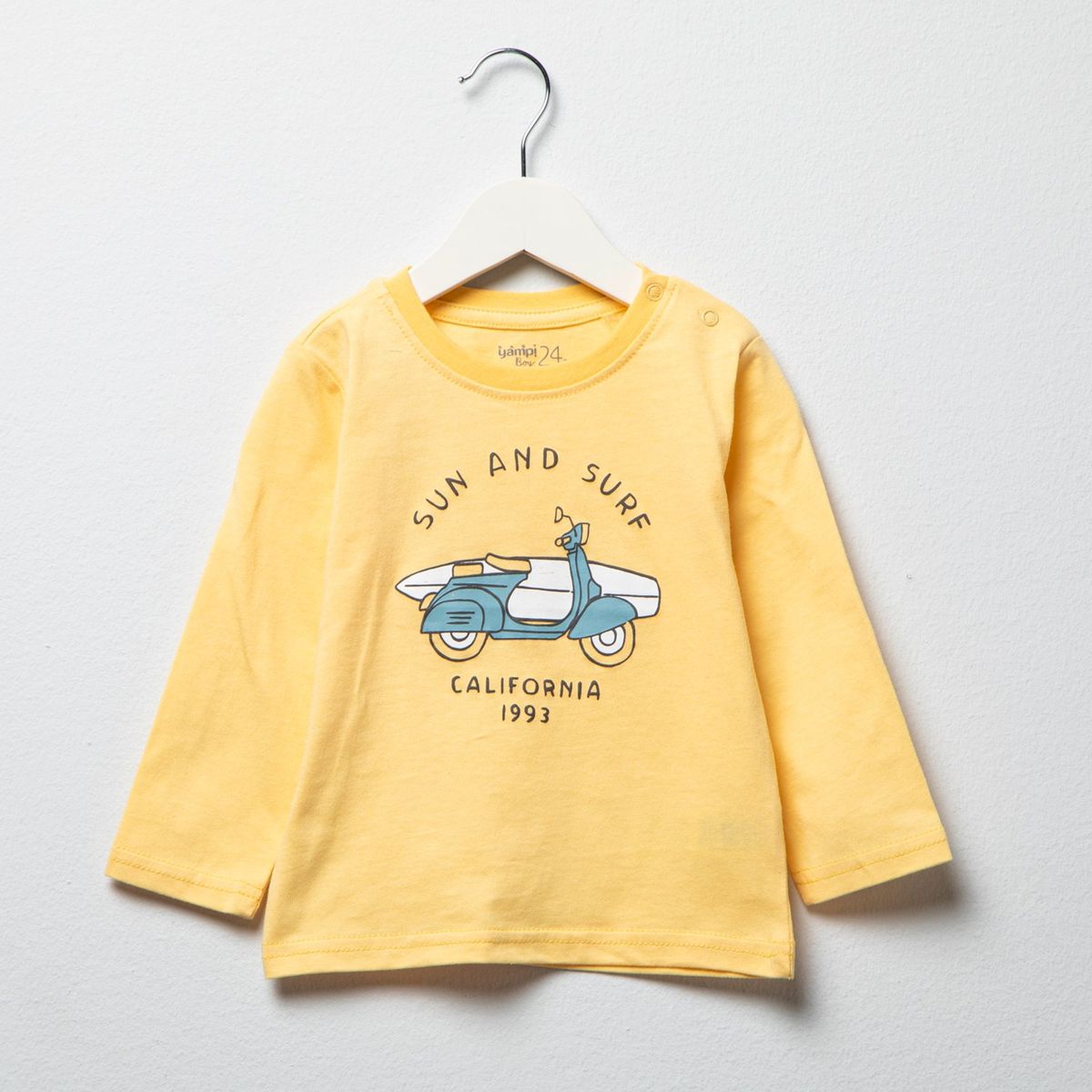 YAMP - Polo Yamp Manga Larga Estampada Bebé Niño Algodón