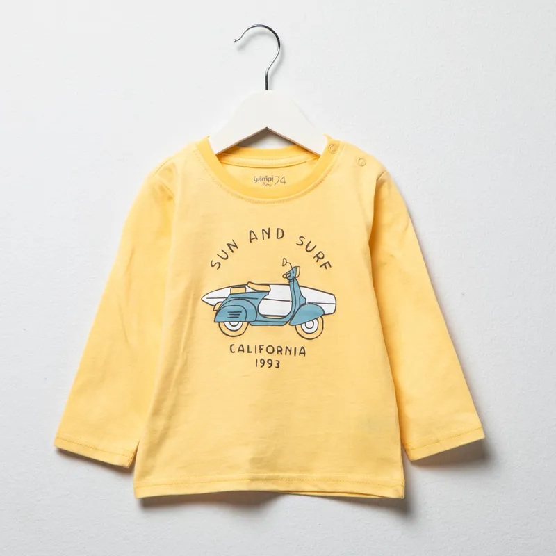 YAMP - Polo Yamp Manga Larga Estampada Bebé Niño Algodón